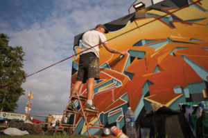 Des graffeurs ont également performés sur le site du festival.
@Arthur Duperrey